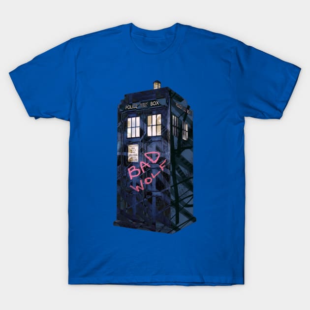 Doctor Who Bad Wolf Tardis T-Shirt by notthatparker